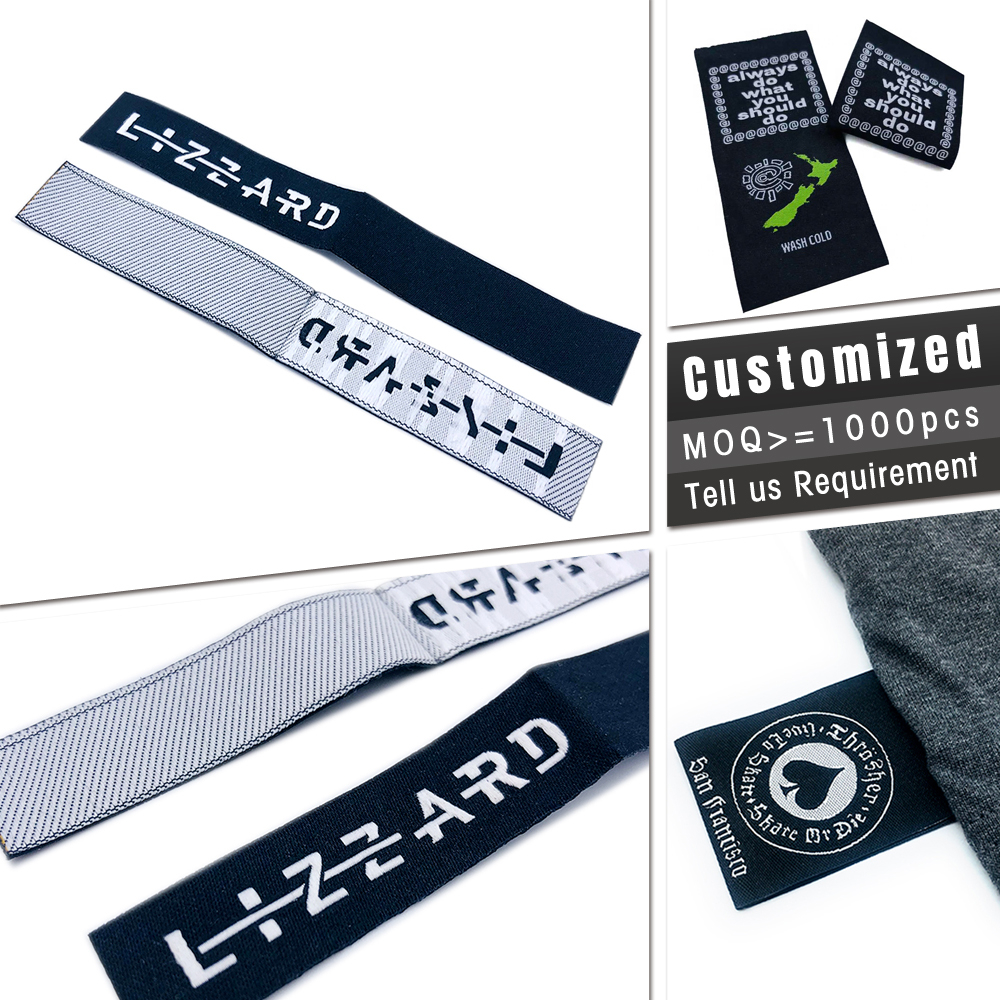 stitching garment label clothing tag customized woven label collar ...