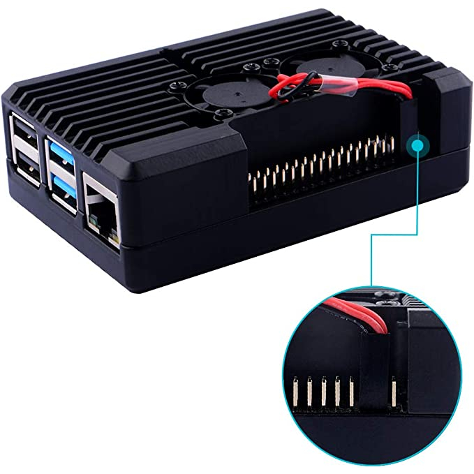 52Pi Raspberry Pi 4 Armor Case,Raspberry Pi 4 Passive Aluminum Alloy ...