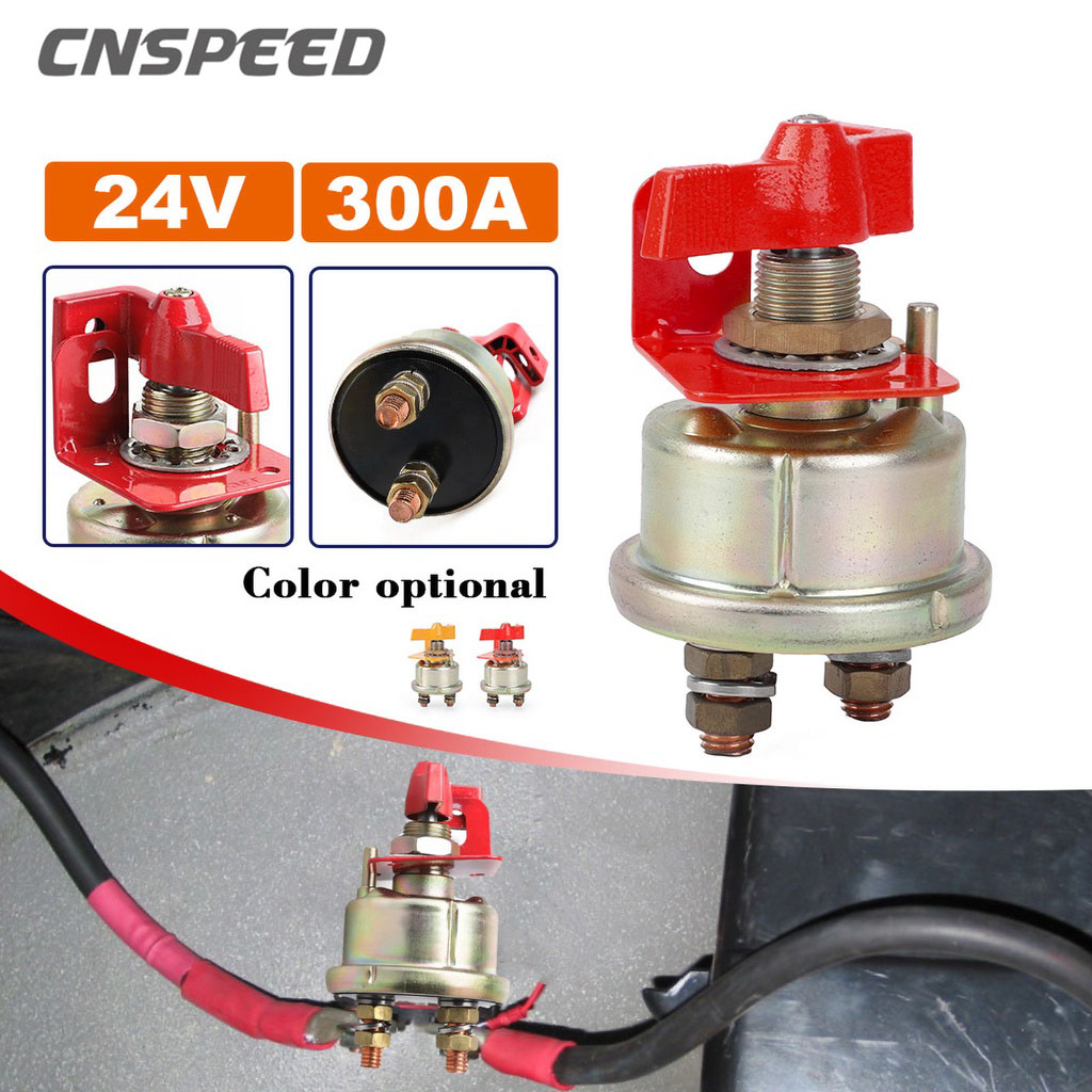 CNSPEED Heavy Duty 300A Cut Off Rotating Isolator with Keyhole 12V