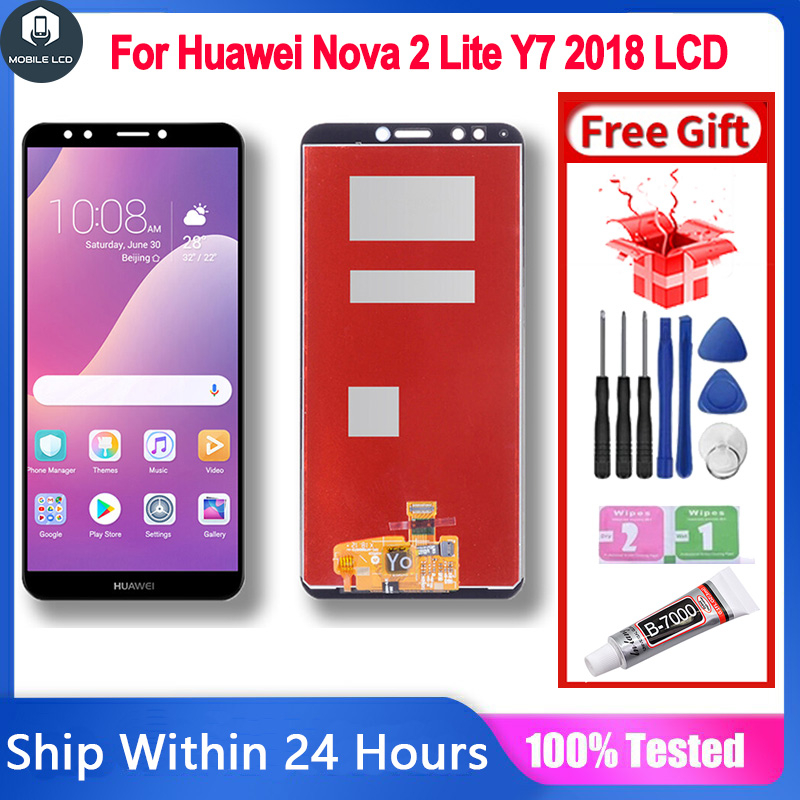 Écran LCD Complet Noir Pour Huawei Y7 Prime 2018 / Nova 2 Lite - Compatible - Neuf Origine Chine