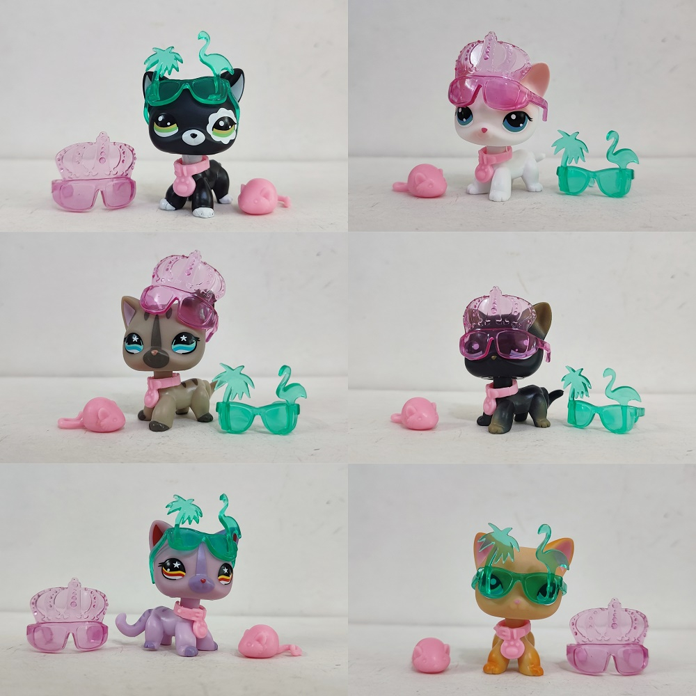 Random Pick 10PCS Littlest Pet Shop LPS Animals Puppy Kitty Dog Toys  1Figures