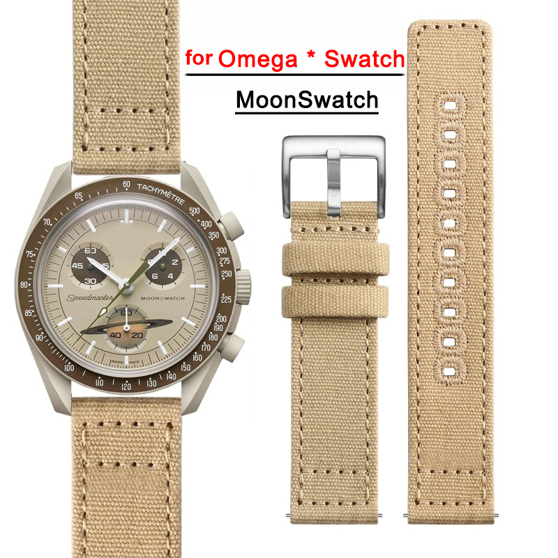 Nylon Canvas Watchband for Omega *Swatch Joint MoonSwatch