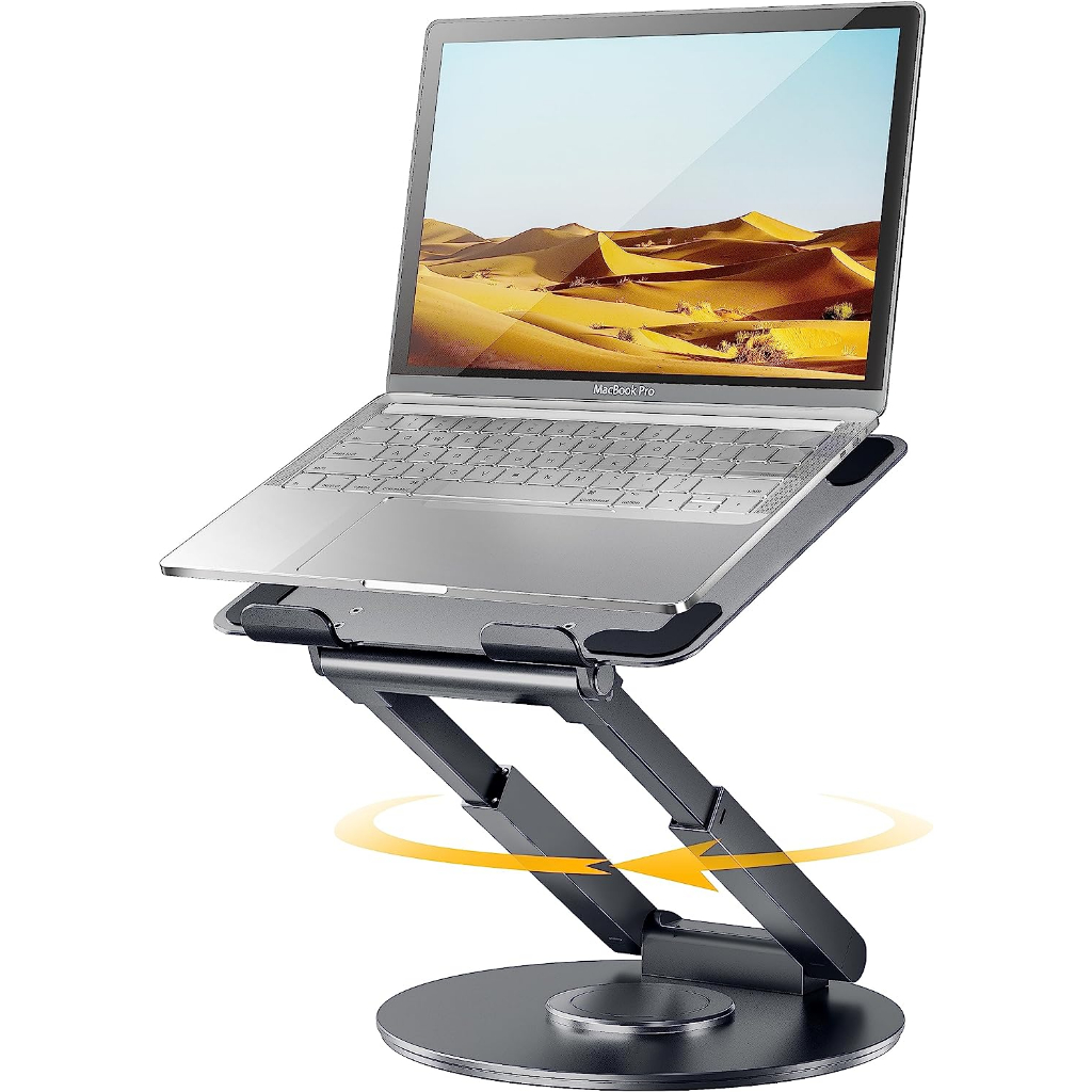 Ergonomic Computer Desk with 360° Swivel Base, Sit to Stand , Height ...