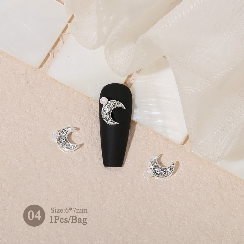 Nail Art Dangle Jewelry Heart Bowknot Mixed Style Luxury 3D Nail Art