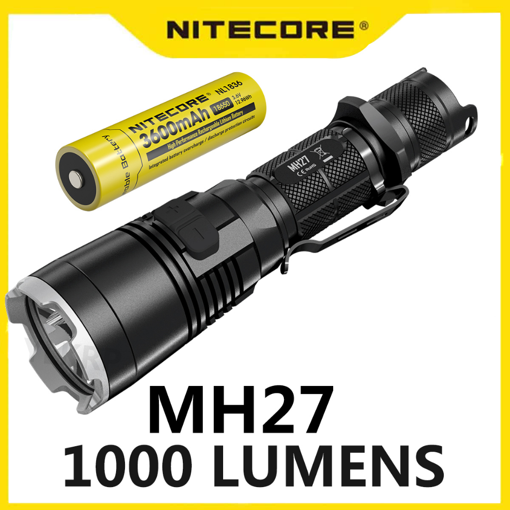 NITECORE MH27 1000 lumens CREE XP-L HI V3 LED RGB tri-color light ...