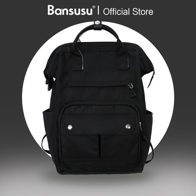 Bansusu Korean Backpack for Women Waterproof School Bag Nylon Laptop