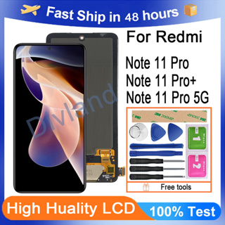 Original AMOLED For Xiaomi Redmi Note 11 Pro Note 11 Pro 5G Pantalla lcd  Display Touch Panel Screen Digitizer Repair Replacement