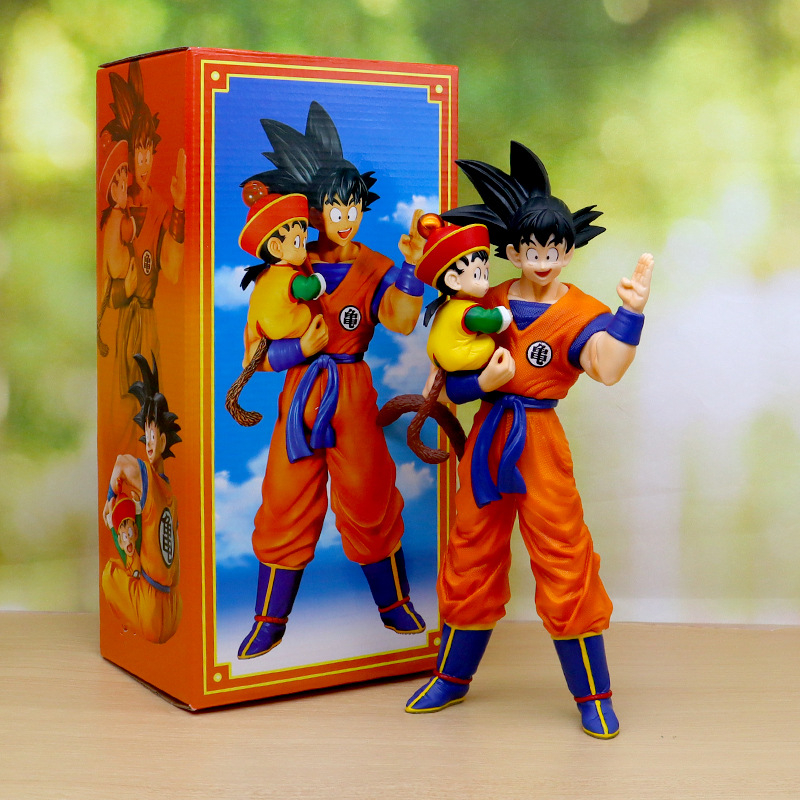 30cm Anime Dragon Ball Z Figure Son Goku Hug Son Gohan Kakarotto