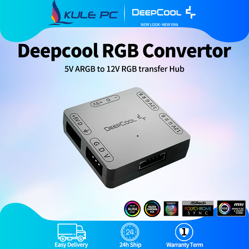 Deepcool RGB Convertor 5V 3PIN ARGB to 12V 4PIN RGB Transfer Hub SATA ...