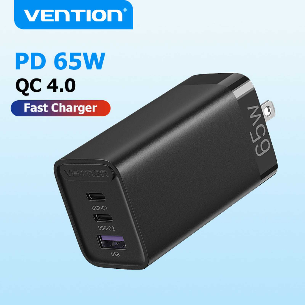 150 OFF】Vention 65W GaN Charger 2C+A Adapter Charger With QC4.0 PD USB ...