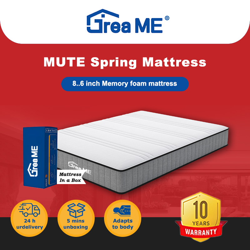 DreaMe 8.6 inch Memory foam Spring mattress Comfort Deluxe matress foam