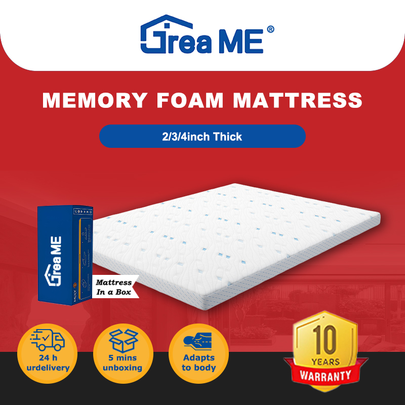 DreaMe 2/3/4 inch Memory foam mattress back care matress foam bed Cool