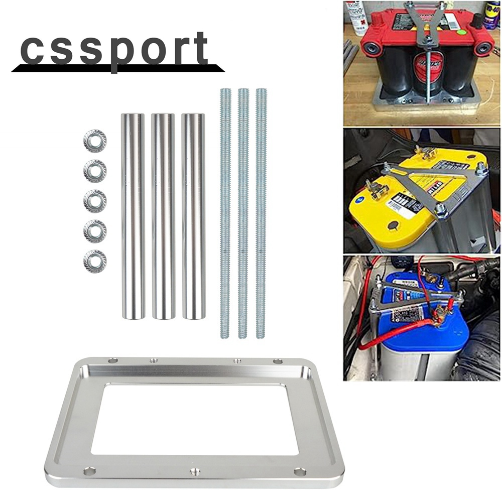 Universal Billet Aluminum Battery Tray For Trunk Relocation - Anodized Mount