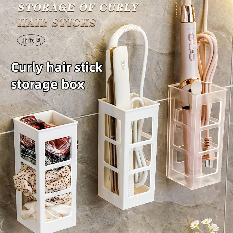 Shelf Hair Styling Tool Storage Hair Curler Storage Rack Punch