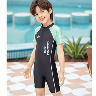 Kappa Boy Swimwear One Piece Half Sleeve Shorts Juvenile Student Shopee Philippines