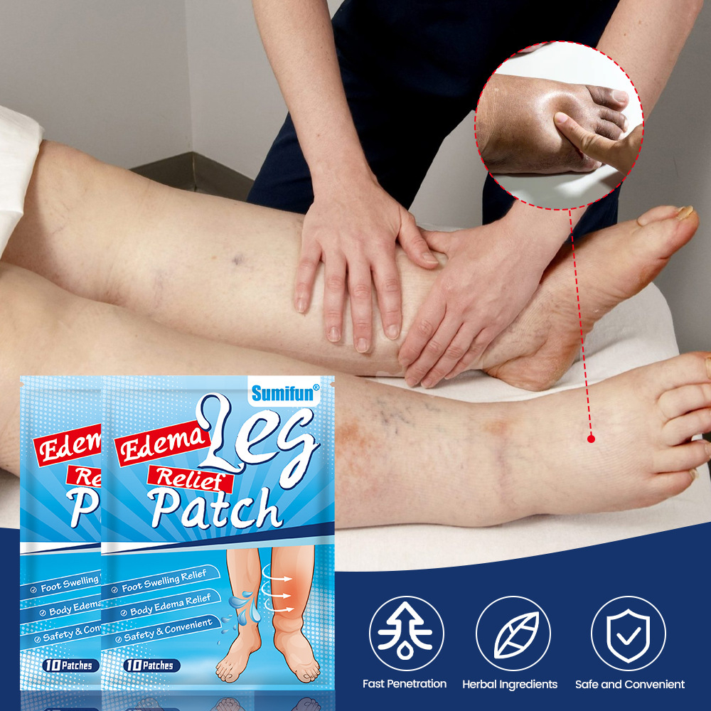 10pcs/1bag Edema Leg Relief Patch Leg swelling and foot care Patch ...