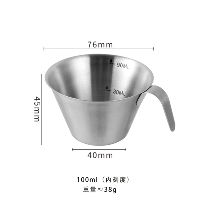 100ml Espresso Measuring Cup With Scale Stainless Steel Coffee Cup With ...