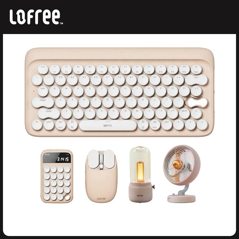 Lofree Mechanical Dot Bluetooth Wireless Keyboard Mouse Calculator