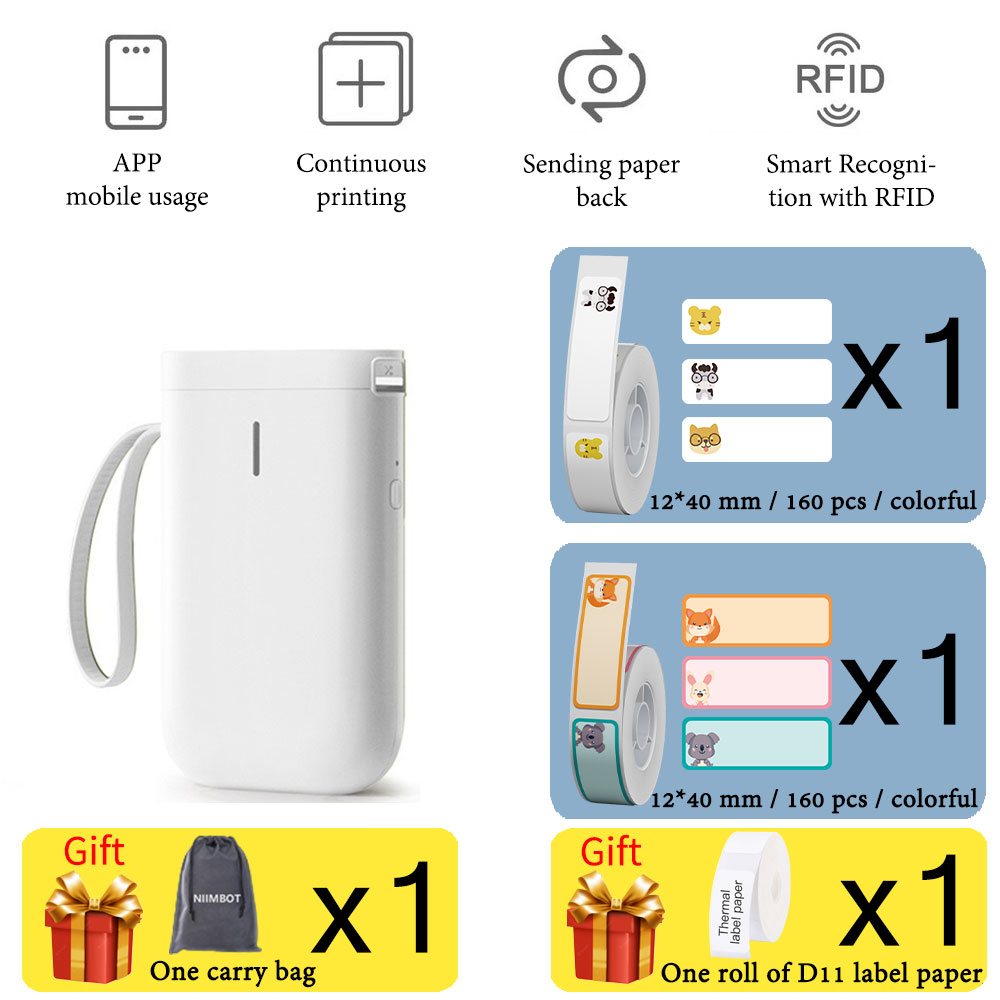 Niimbot D11 Label Printer Portable Thermal Label Printer, Price Tag