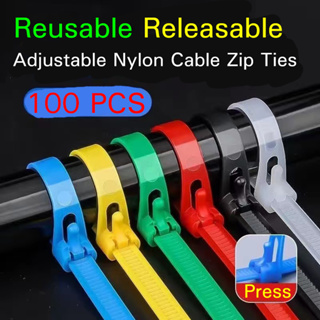 Releasable Reusable Zip Ties Heavy Duty Zip Tie Thick Black Cable