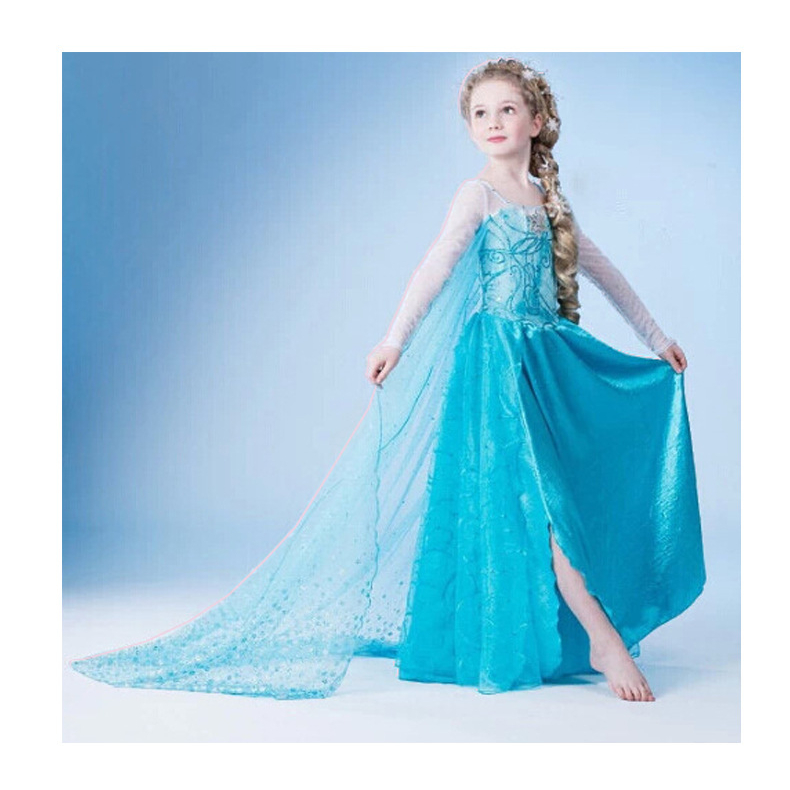 Frozen Dress Elsa Costume Princess Dress for Baby Girls 3 10 Years Old With Sequins Shopee Philippines