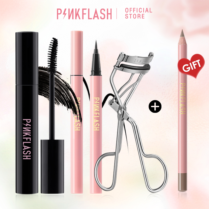 PINKFLASH MAKEUP SET Long Lasting Waterproof Mascara Black Eyeliner