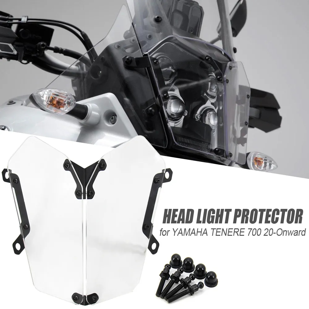 Headlight Guard Acrylic Protector Lense Cover Motorcycle Accessories For Yamaha Tenere 700
