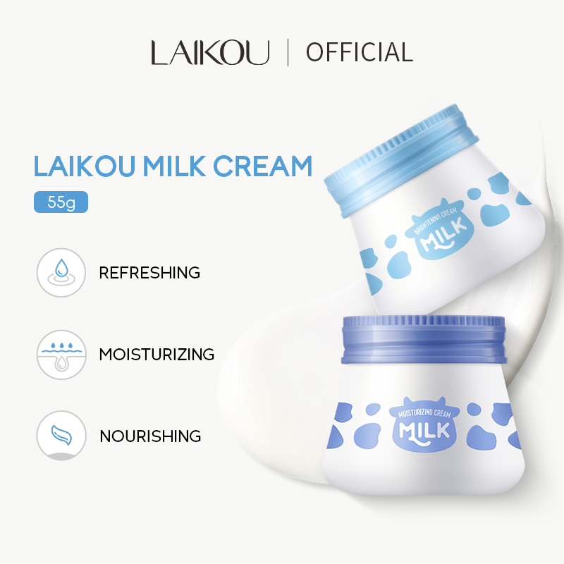 LAIKOU Milk Face Cream Deep Hydration Whitening Facial Day & Night