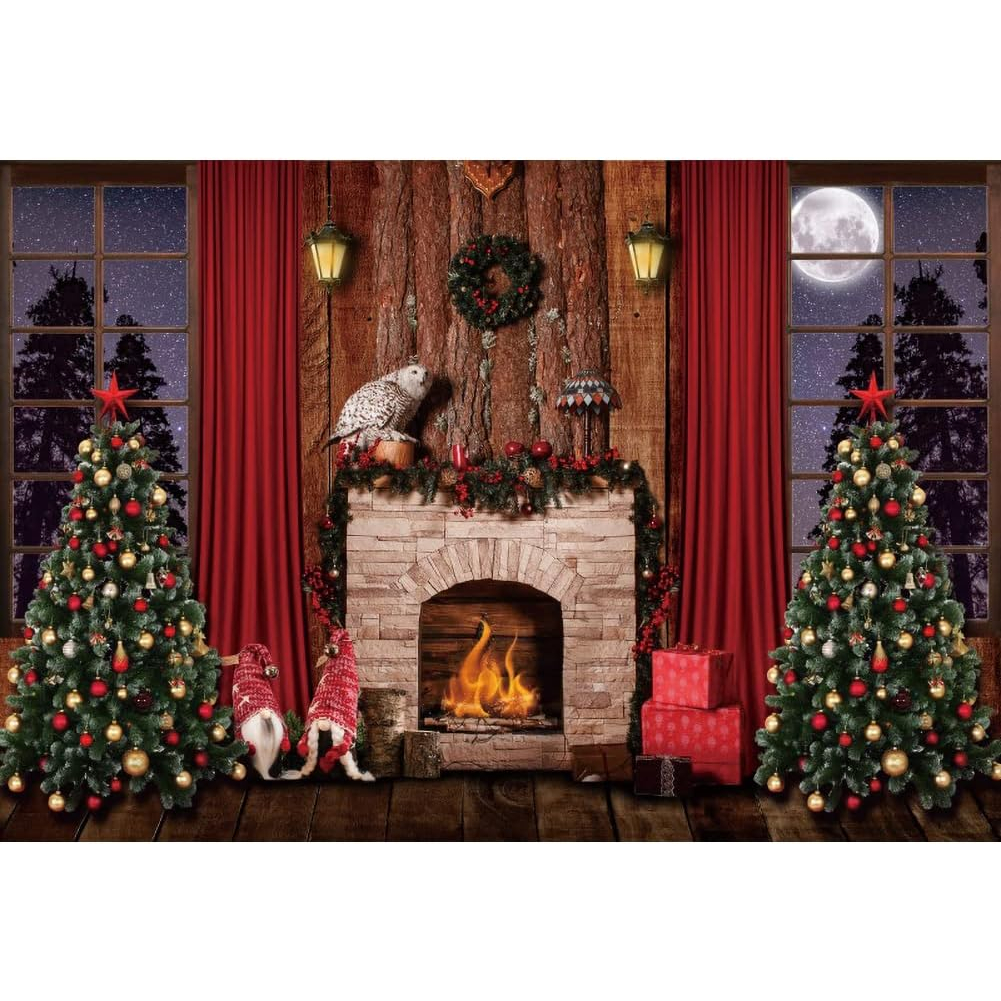 10x8ft Christmas Window Backdrop For Photography Winter Merry Xmas Tree Background Snow Holiday Photobooth Portrait Party Banner Festival Photo Studio Props Supplies 030 - View #11