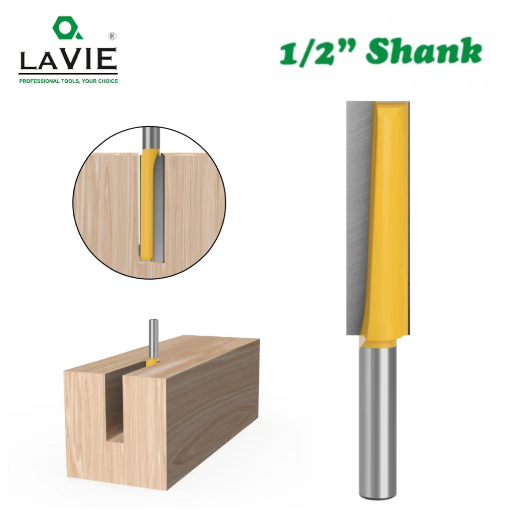 LAVIE 1Pcs 12.7mm Shank Extension Long Straight Trimming Knife CNC ...