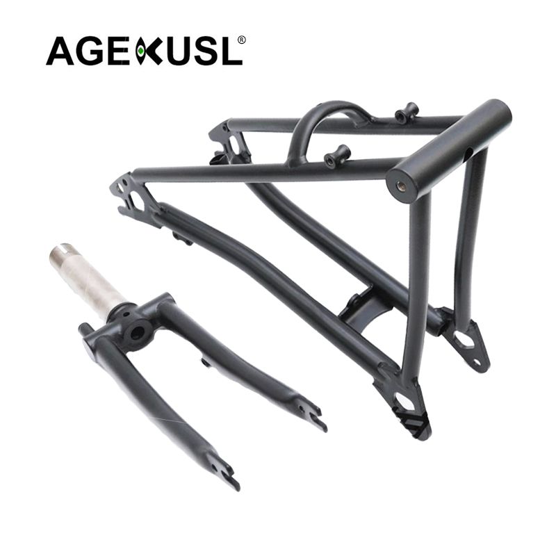 AGEKUSL Bike Front Fork Rear Triangle Fork Titanium Alloy Use For ...