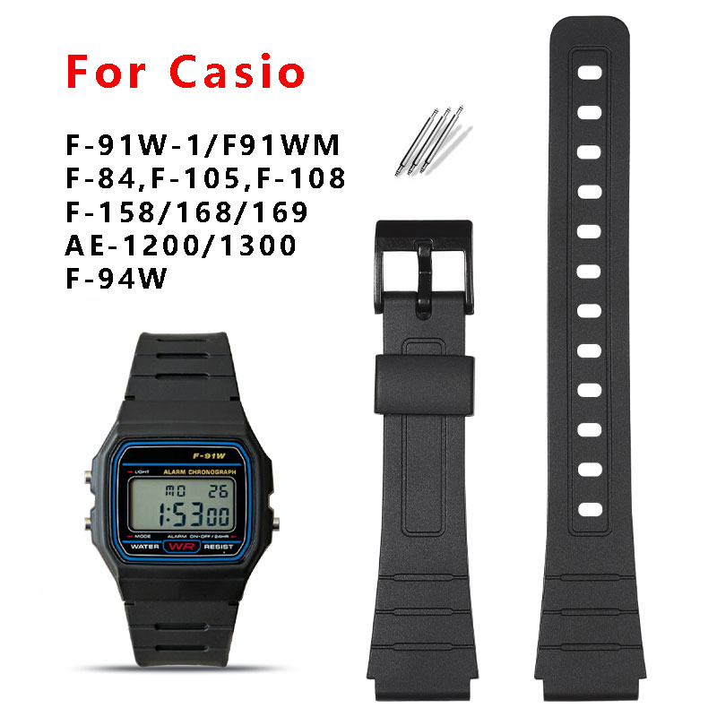 Watch Band Replacement Strap For Casio F91W1 F91WM F84W F94W A168w