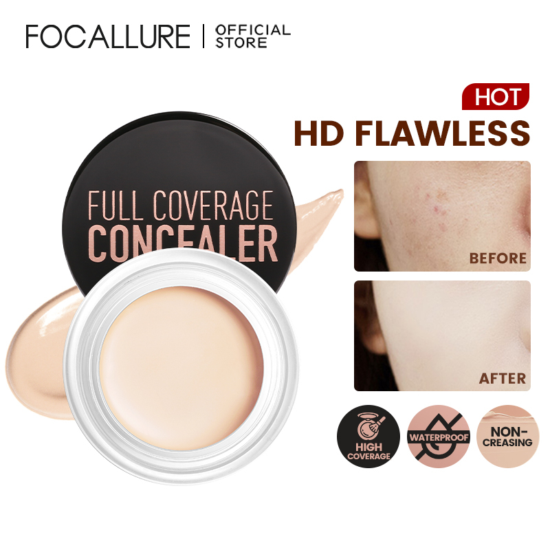 FOCALLURE Waterproof Full Coverage Concealer Cream Long-lasting