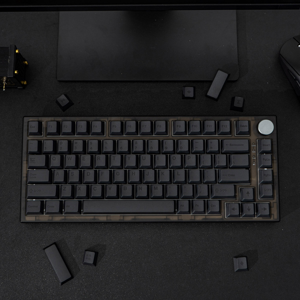 -LW- Homographic Grey PBT Keycaps CHERRY Profile Mechanical Keyboard ...