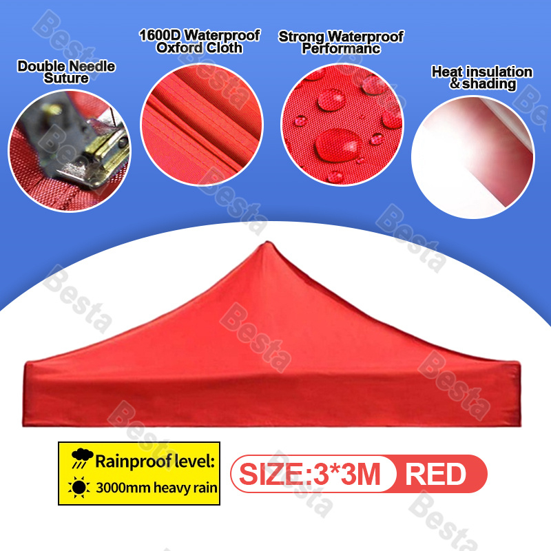 3X3M 2X2M Tent Cover Replacement Camping Outdoor Tent Top Cover Waterproof Tent Cloth Retractable tent Cover For One Top Tent