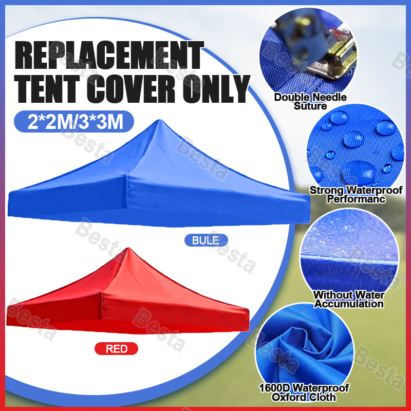 3X3M/2X2M Tent Cover Replacement Camping Outdoor Tent Top Cover