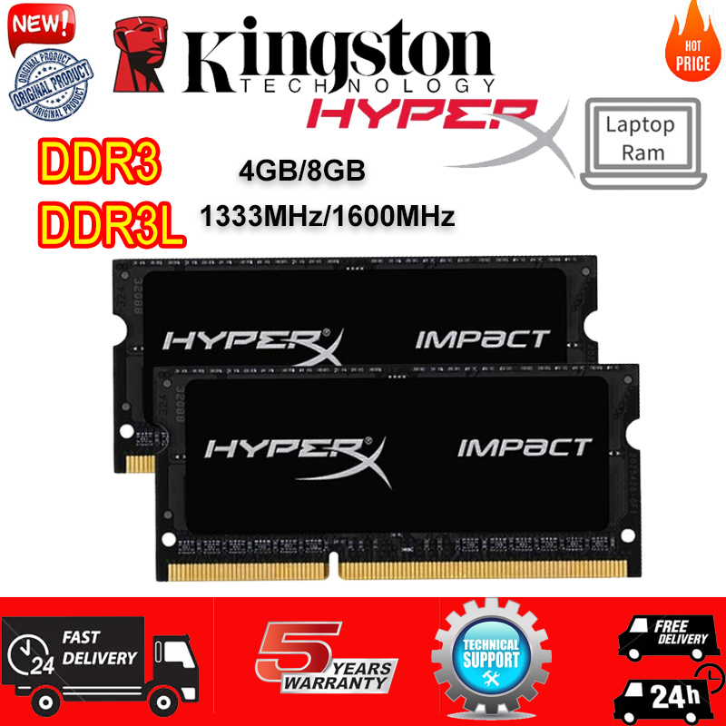 Kingston Hyperx DDR3L DDR3 Laptop RAM 4GB/8GB 1333/1600MHZ SODIMM ...