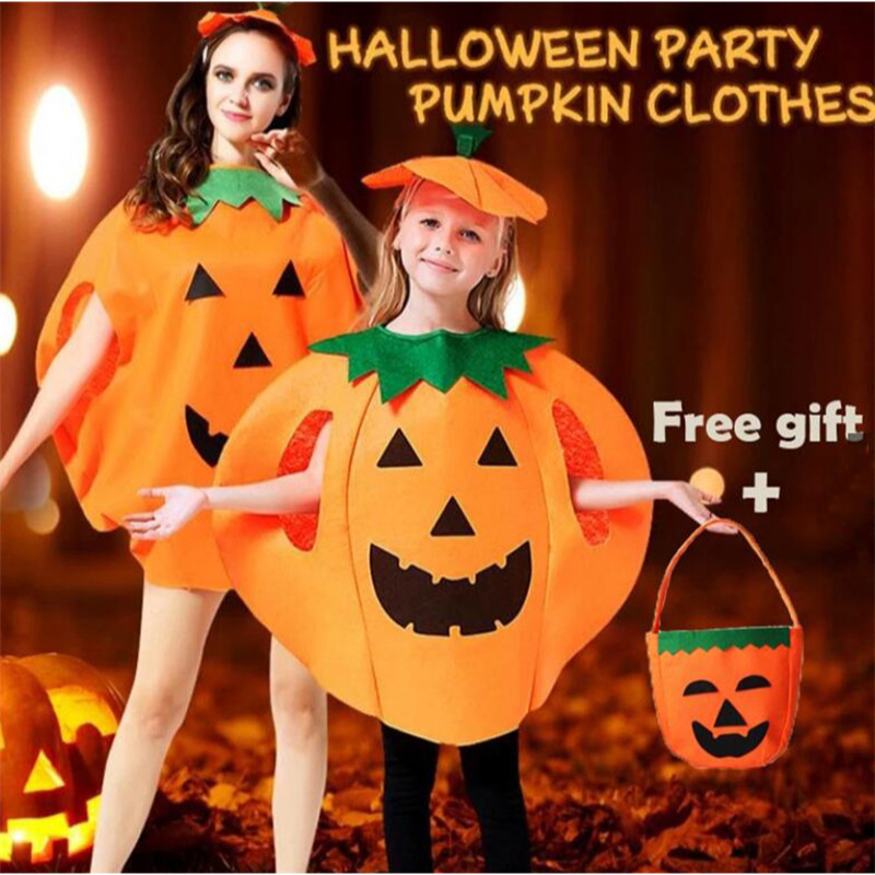 Halloween Costume Pumpkin Clothes Kids Adult Girl Boy Pumpkin Costume ...