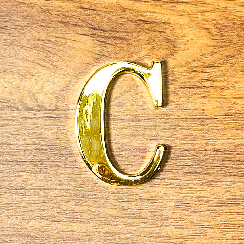 1Pcs Self Adhesive Metal House Numbers Door Numbers English Alphabet