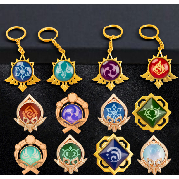 Game Genshin Impact Vision Lnazuma Wendi Xiao Xu Mi Key Cosplay Chain ...