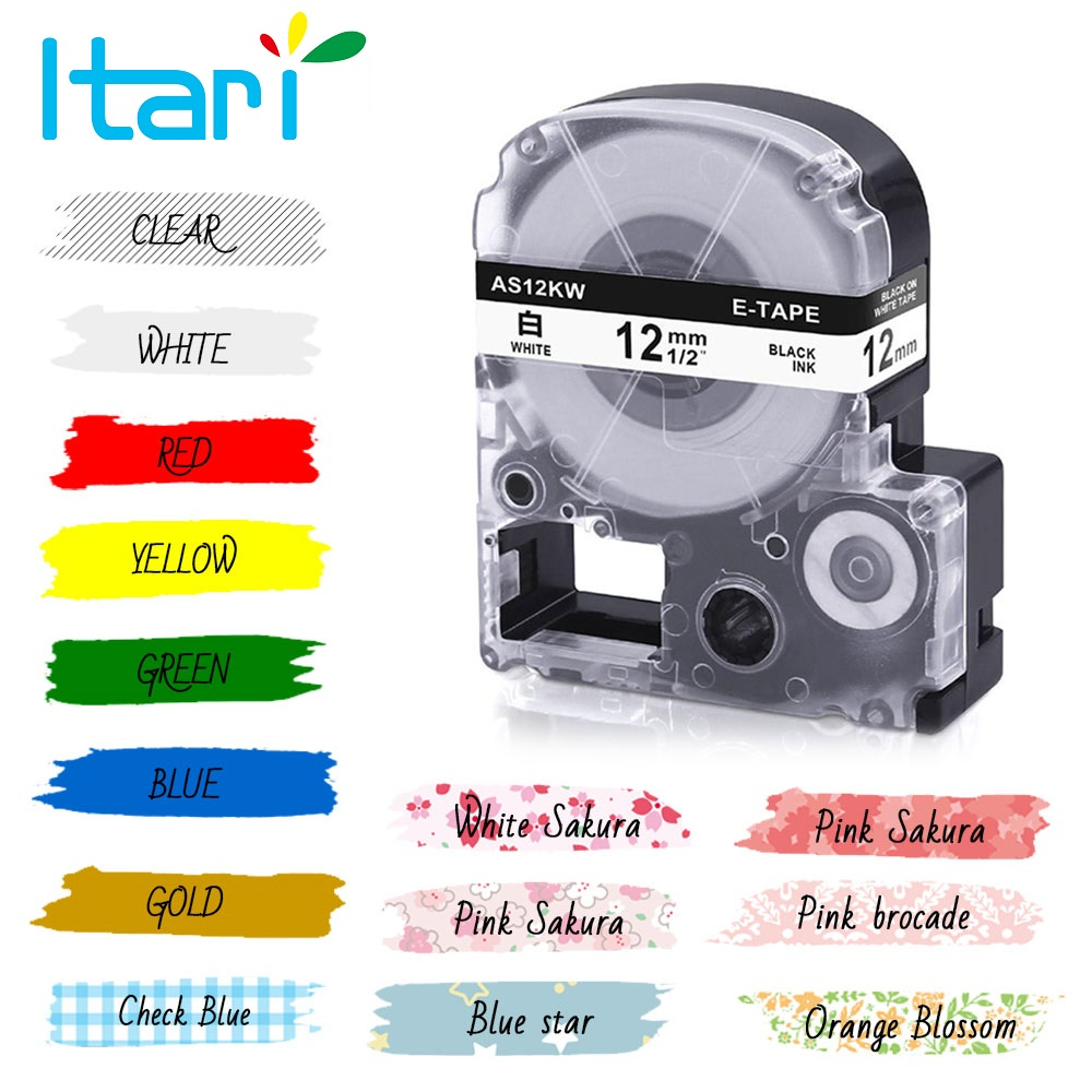 Label Maker Tape1pcs 12mm SS12KW Label Tape Compatible Epson LabelWorks ...
