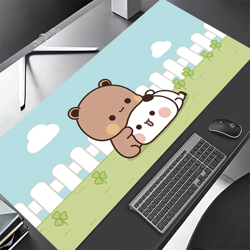 Peach Mochi Cat Mouse Pad Pink Large Pc Accessories Gaming Mousepad 900x400 Green Gamer Deskmat