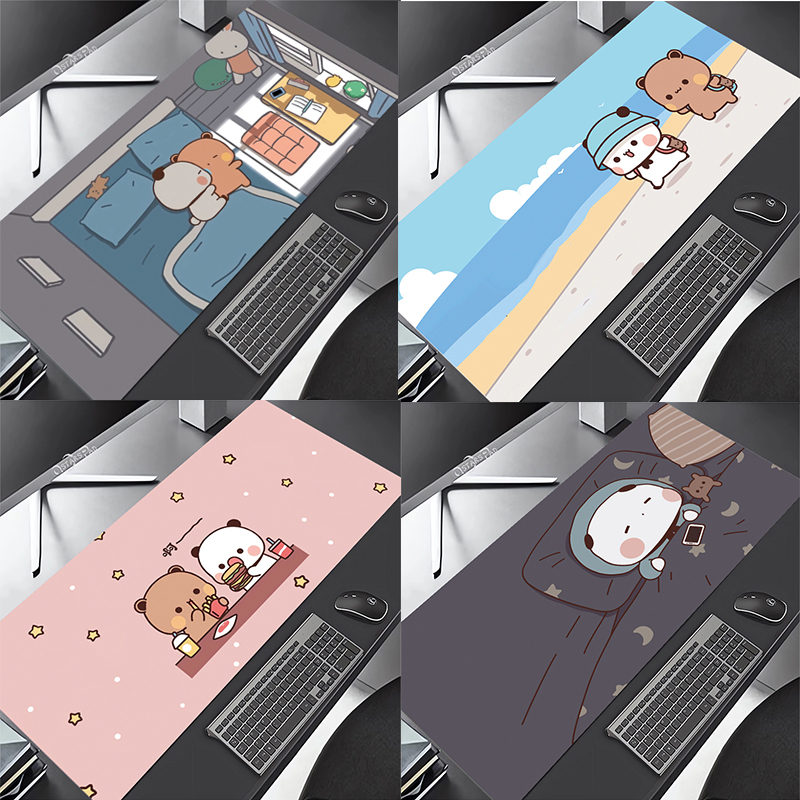 Cute Anime Peach Mochi Cat Mouse Pad Gaming Xl Hd Home Mousepad Bubu Dudu Xxl Playmat Soft