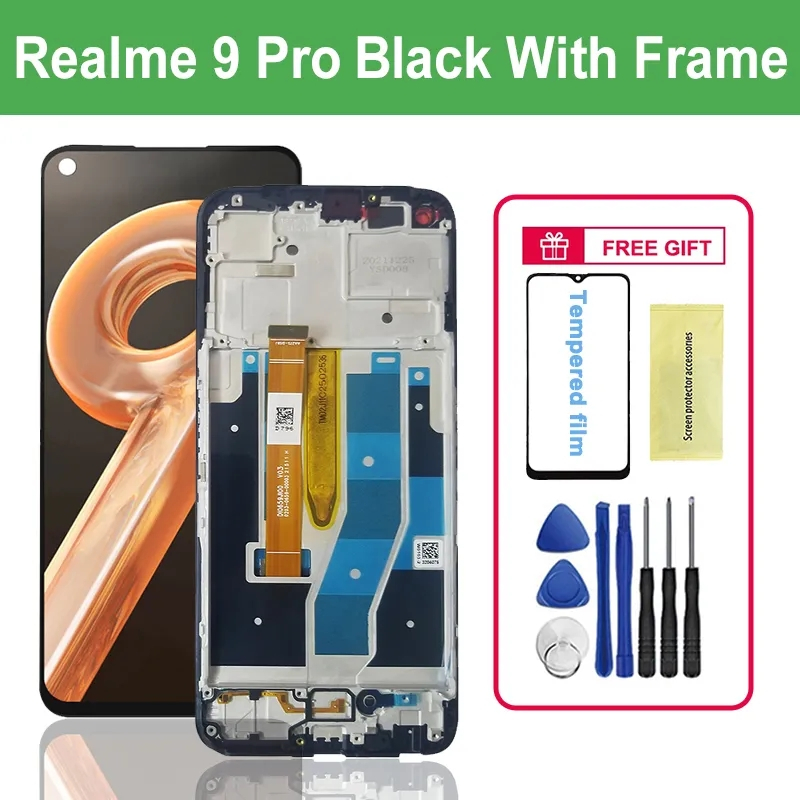 Écran LCD + Vitre Tactile Pour Realme 9 Pro RMX3471 – Noir – Avec Outils