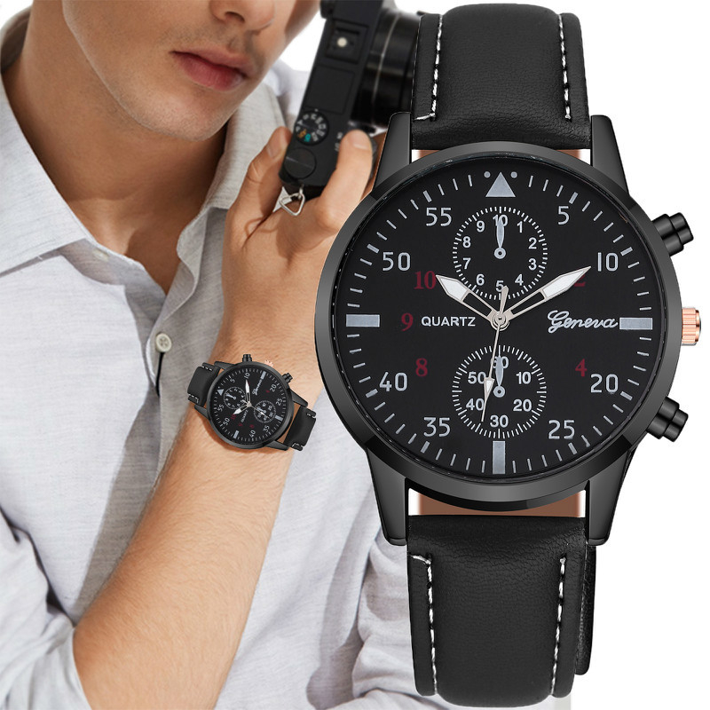 Men's Business Watches Watch Alloy Analog Leather Men's Wrist Fashion ...