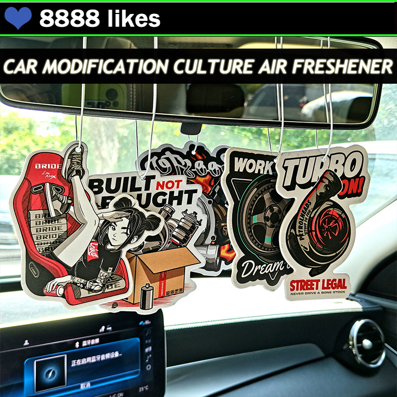 JDM Car Air Freshener Hanging Rearview Mirror Perfume Flavoring Turbo