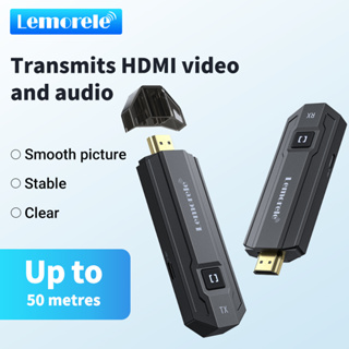 Wireless HDMI Transmitter and Receiver, 4K/5G Wireless HDMI, 164FT/50M  Smooth Screen Casting to Monitor/Projector/HDTV, Suitable for