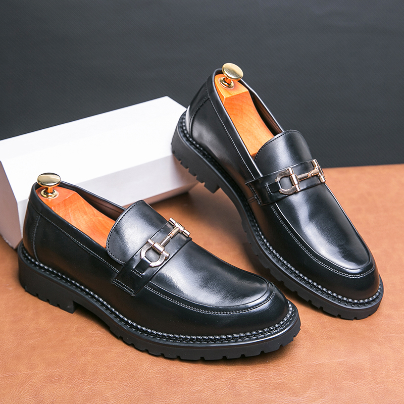 Italian Soft Leather Men Formal Shoes Slip On Loafer Horsebit Classic ...