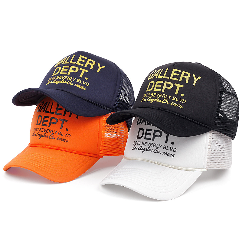 New Arrival GALLERY DEPT Trucker Mesh Hat Letter Foam Baseball Cap Outdoor  Hip-hop fashion hat