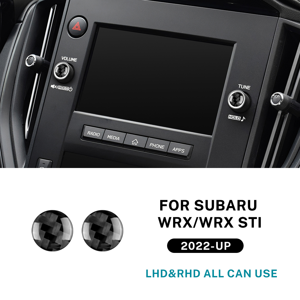 Carbon Fiber WRX Central Control Screen Volume Knob Stickers for Subaru ...